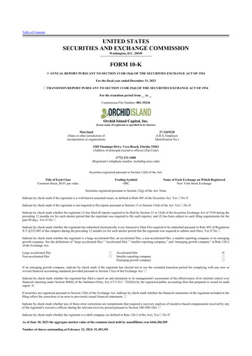 Thumbnail Orchid Island Capital
 10-K Annual Report 2023