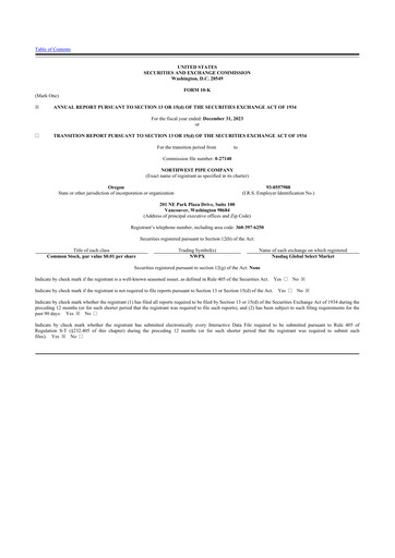 Thumbnail Northwest Pipe Company
 10-K Annual Report 2023