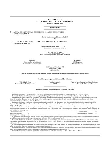 Vorschaubild Talphera 10-K Jahresbericht 2023