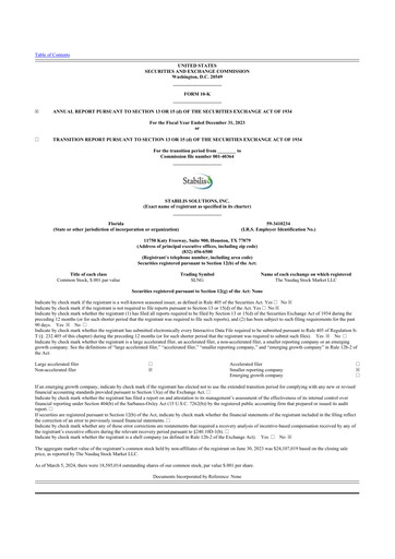 Thumbnail Stabilis Solutions 10-K Annual Report 2023