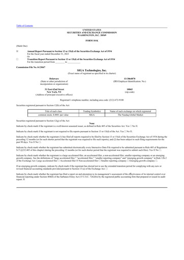 Thumbnail SIGA Technologies 10-K Annual Report 2023