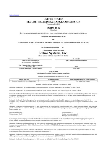 Thumbnail Rekor Systems 10-K Annual Report 2023