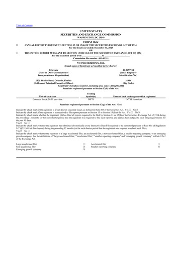 Thumbnail M-tron Industries 10-K Annual Report 2023