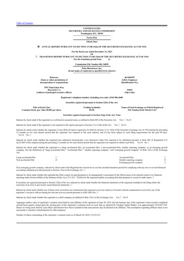 Vorschaubild Pulse Biosciences
 10-K Jahresbericht 2023