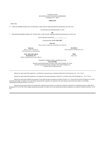 Thumbnail TSS, Inc. 10-K Annual Report 2023