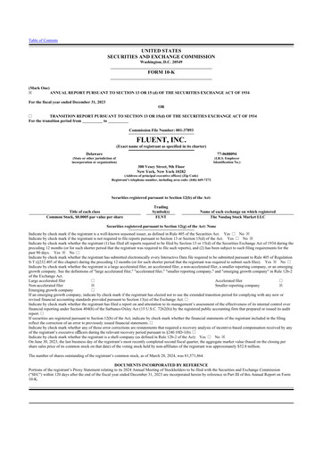 Thumbnail Fluent 10-K Annual Report 2023