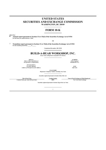 Thumbnail Build-A-Bear Workshop 10-K Annual Report 2023