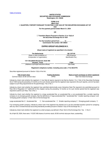 Thumbnail Expro Group 10-Q Quarterly Report FY2024 