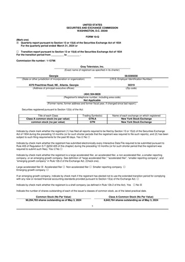 Thumbnail Gray Media
 10-Q Quarterly Report FY2024 