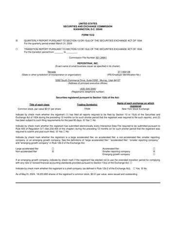 Miniature ReposiTrak 10-Q Rapport trimestriel 2024 