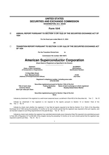 Thumbnail American Superconductor Corporation 10-K Annual Report 2024