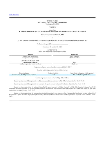 Thumbnail LiveOne 10-K Annual Report 2024