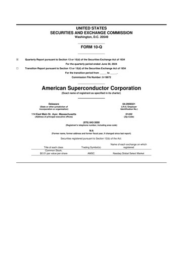 Thumbnail American Superconductor Corporation 10-Q Quarterly Report FY2025 