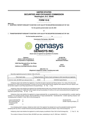 Thumbnail Genasys 10-Q Quarterly Report FY2024 