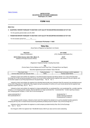 Thumbnail Veru 10-Q Quarterly Report FY2024 