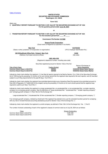 Thumbnail Seneca Foods
 10-Q Quarterly Report FY2024 