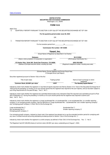 Thumbnail Vaxart 10-Q Quarterly Report FY2024 