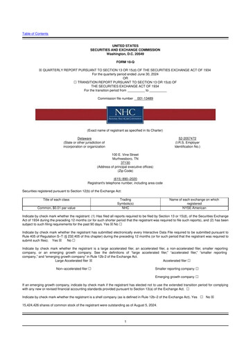 Thumbnail National Healthcare
 10-Q Quarterly Report FY2024 