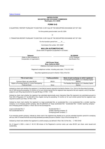 Thumbnail Mullen Automotive 10-Q Quarterly Report FY2024 