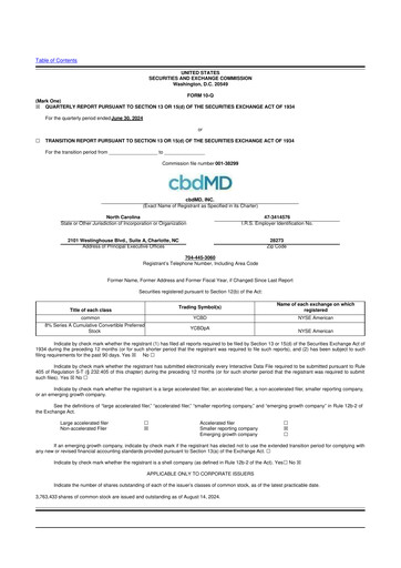 Miniature cbdMD 10-Q Rapport trimestriel 2024 