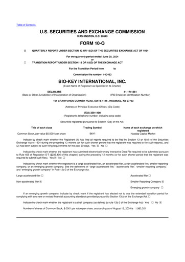 Vorschaubild BIO-key International
 10-Q Quartalsbericht 2024 