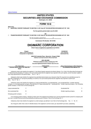 Thumbnail Digimarc
 10-Q Quarterly Report FY2024 
