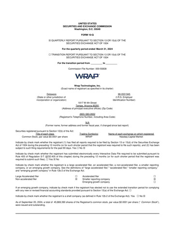 Miniature Wrap Technologies
 10-Q Rapport trimestriel 2024 