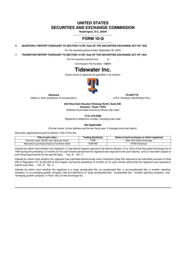 Thumbnail Tidewater 10-Q Quarterly Report FY2024 