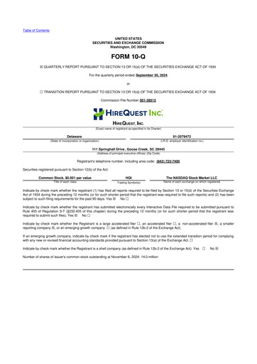 Thumbnail HireQuest 10-Q Quarterly Report FY2024 