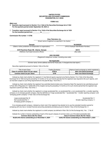 Thumbnail Gray Media
 10-Q Quarterly Report FY2024 