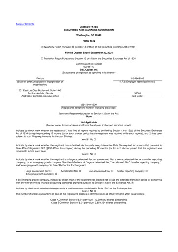 Thumbnail BBX Capital Corporation
 10-Q Quarterly Report FY2024 