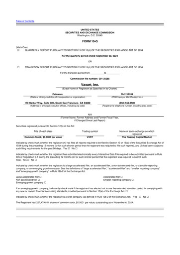 Thumbnail Vaxart 10-Q Quarterly Report FY2024 