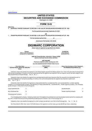 Thumbnail Digimarc
 10-Q Quarterly Report FY2024 
