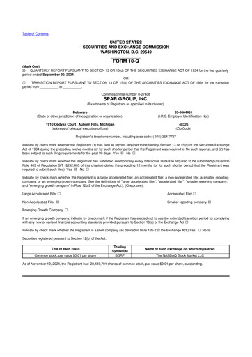 Thumbnail SPAR Group 10-Q Quarterly Report FY2024 