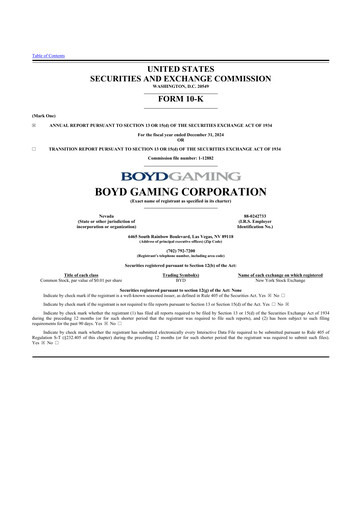Thumbnail Boyd Gaming
 10-K Annual Report 2024