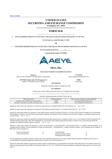 Vorschaubild AEye 10-K Jahresbericht 2024