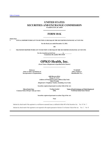 Thumbnail OPKO Health
 10-K Annual Report 2024