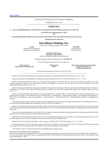 Thumbnail Ekso Bionics
 10-K Annual Report 2024