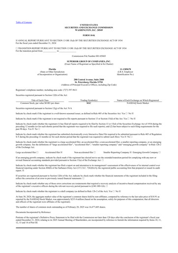 Thumbnail Superior Group of Companies 10-K Annual Report 2024