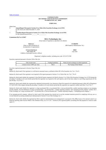 Thumbnail SIGA Technologies 10-K Annual Report 2024