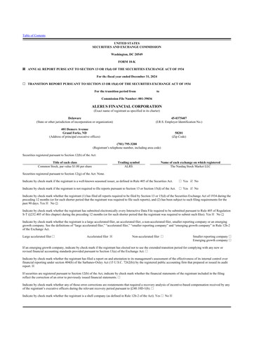 Thumbnail Alerus Financial 10-K Annual Report 2024