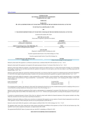 Vorschaubild Zion Oil & Gas 10-K Jahresbericht 2024