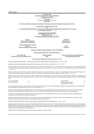Vorschaubild Pulse Biosciences
 10-K Jahresbericht 2024