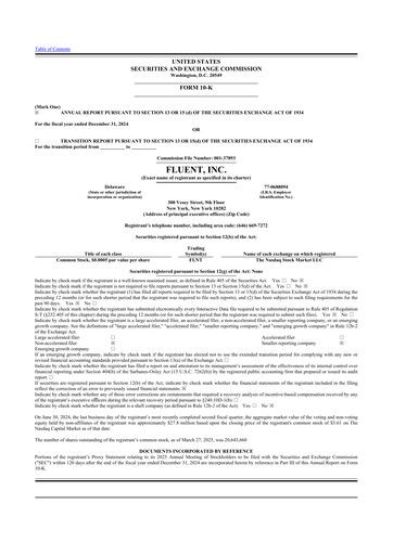 Thumbnail Fluent 10-K Annual Report 2024