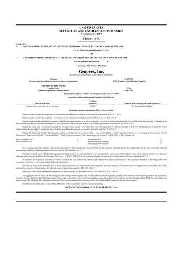 Thumbnail Genprex 10-K Annual Report 2024