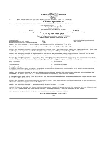 Thumbnail Milestone Scientific 10-K Annual Report 2024