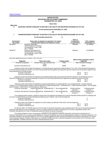 Thumbnail Huntsman Corporation
 10-Q Quarterly Report FY2025 