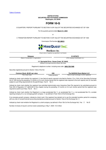 Thumbnail HireQuest 10-Q Quarterly Report FY2025 