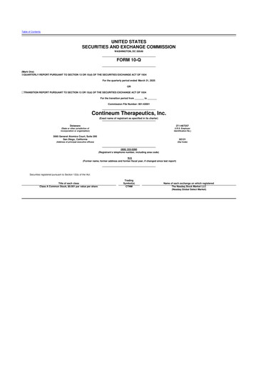 Miniature Contineum Therapeutics 10-Q Rapport trimestriel 2025 