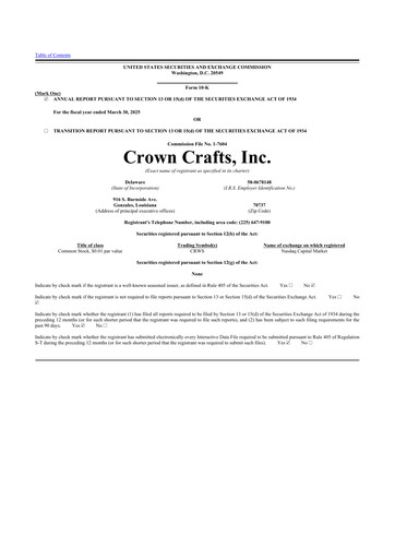 Thumbnail Crown Crafts 10-K Annual Report 2025